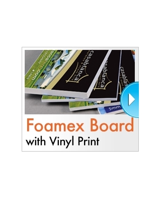 Vinyl mounted to Foamex